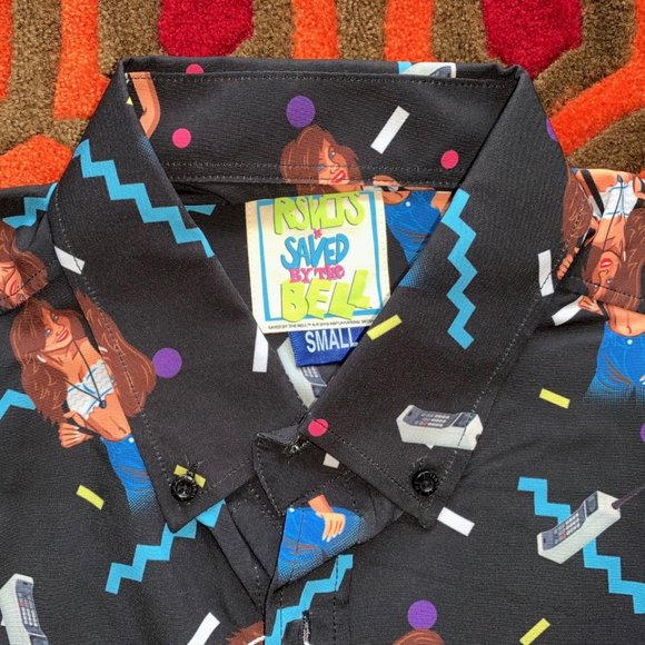 RSVLTS x Saved by the Bell Button Up Shirt Kelly Kapowski Men's size Small NEW - Picture 4 of 7